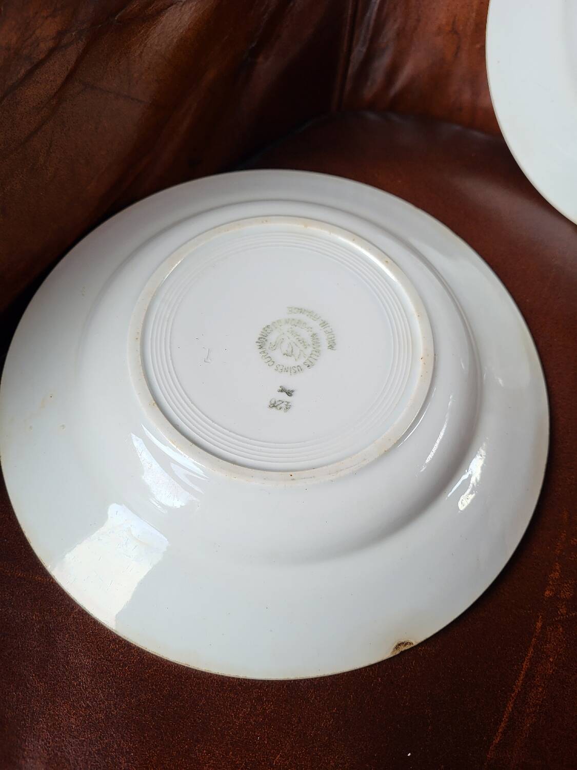Set of 5 Terre de Fer plates 1900 Wilbur and St Amand