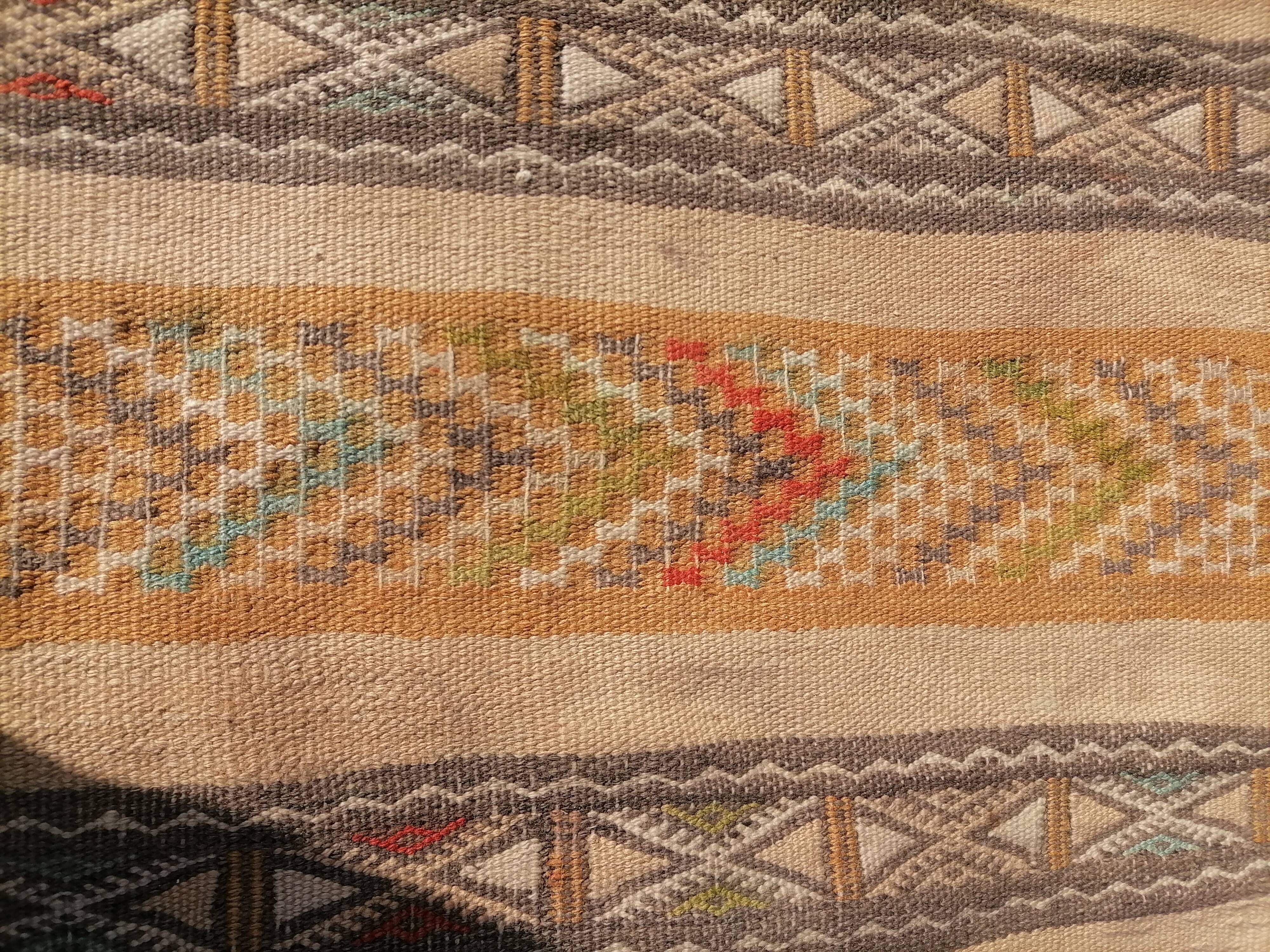 Old oriental carpet, kilim, 50s - 206 x 125cm