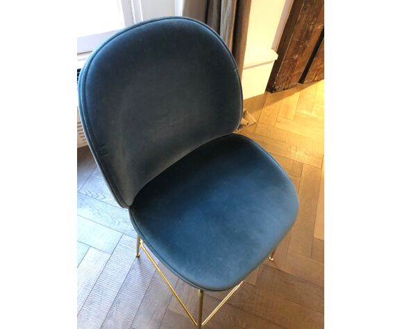 High chairs Beetle Gubi blue velvet | Selency