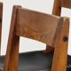 Set of 4 S24 chairs by Pierre Chapo – Solid elm and black leather – 1970