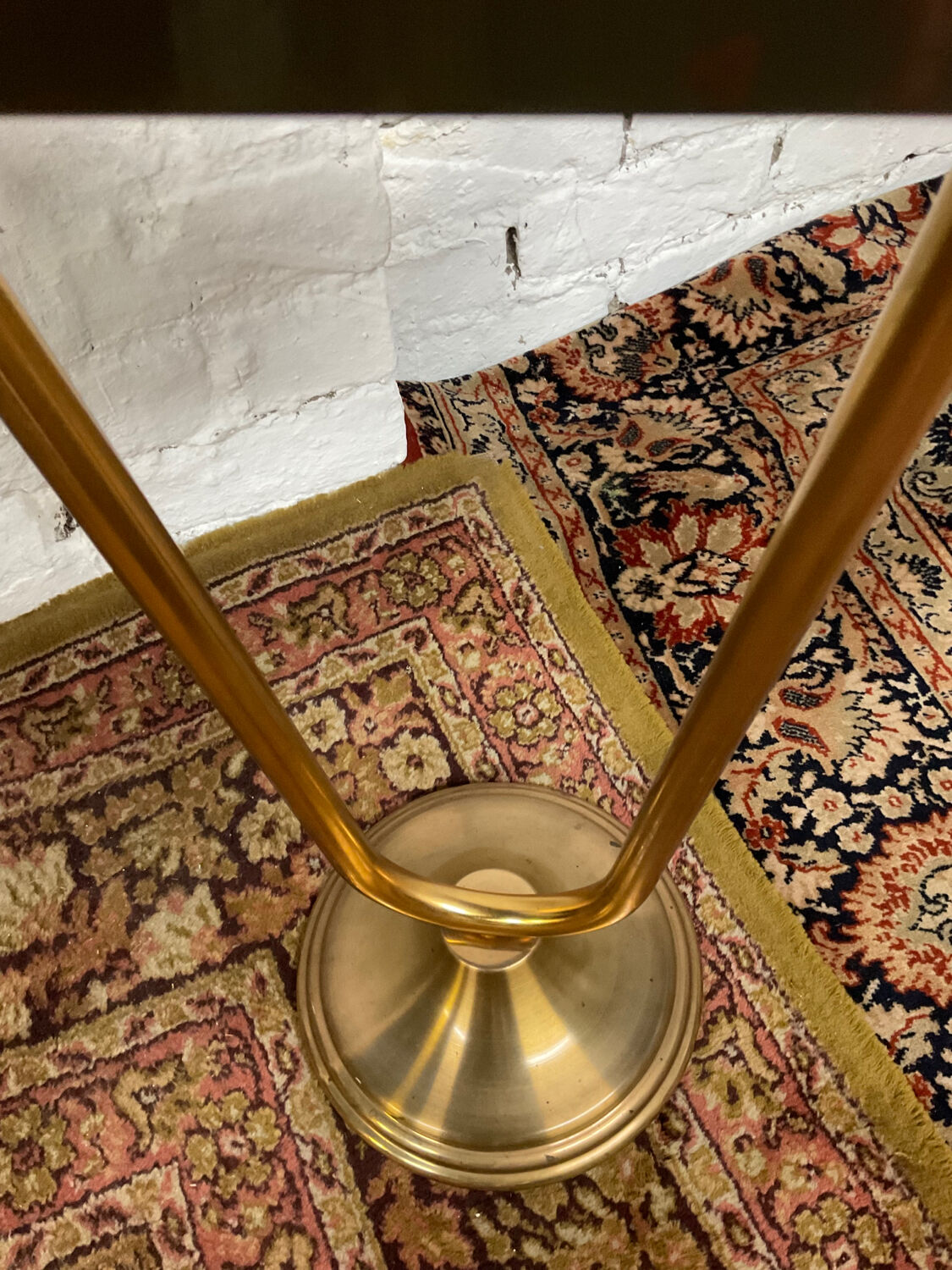 Standing ashtray with shelf from the 60s and 70s