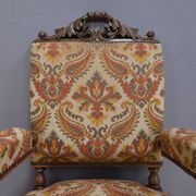 Ornamental armchair in oak, Louis XIII style – Early 20th century