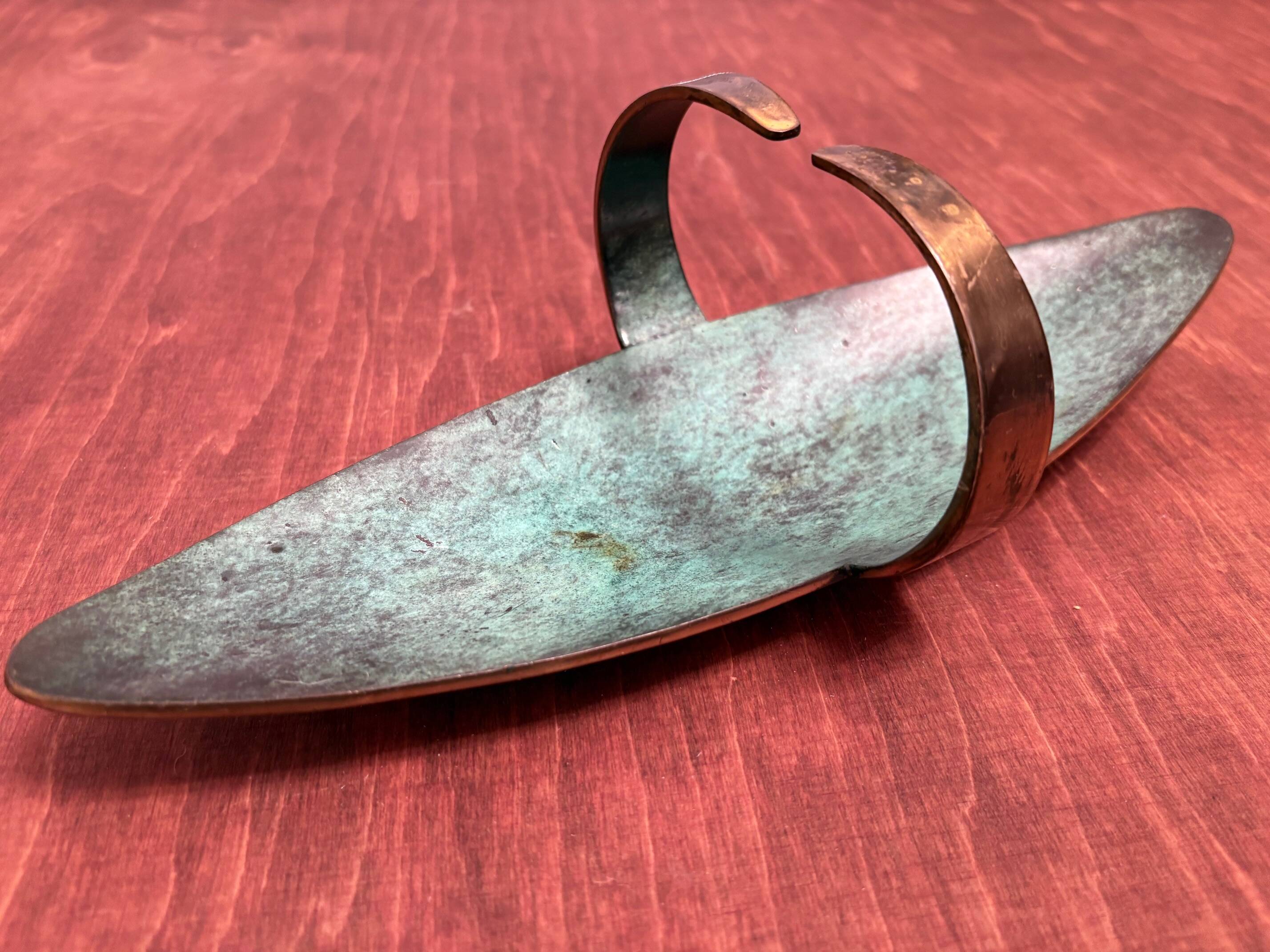 Bronze bowl by Maurice Ascalon, Pal-Bell, Israel, 1950s