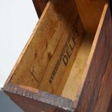 Apothecary or industrial workshop cabinet in pine Netherlands 1930