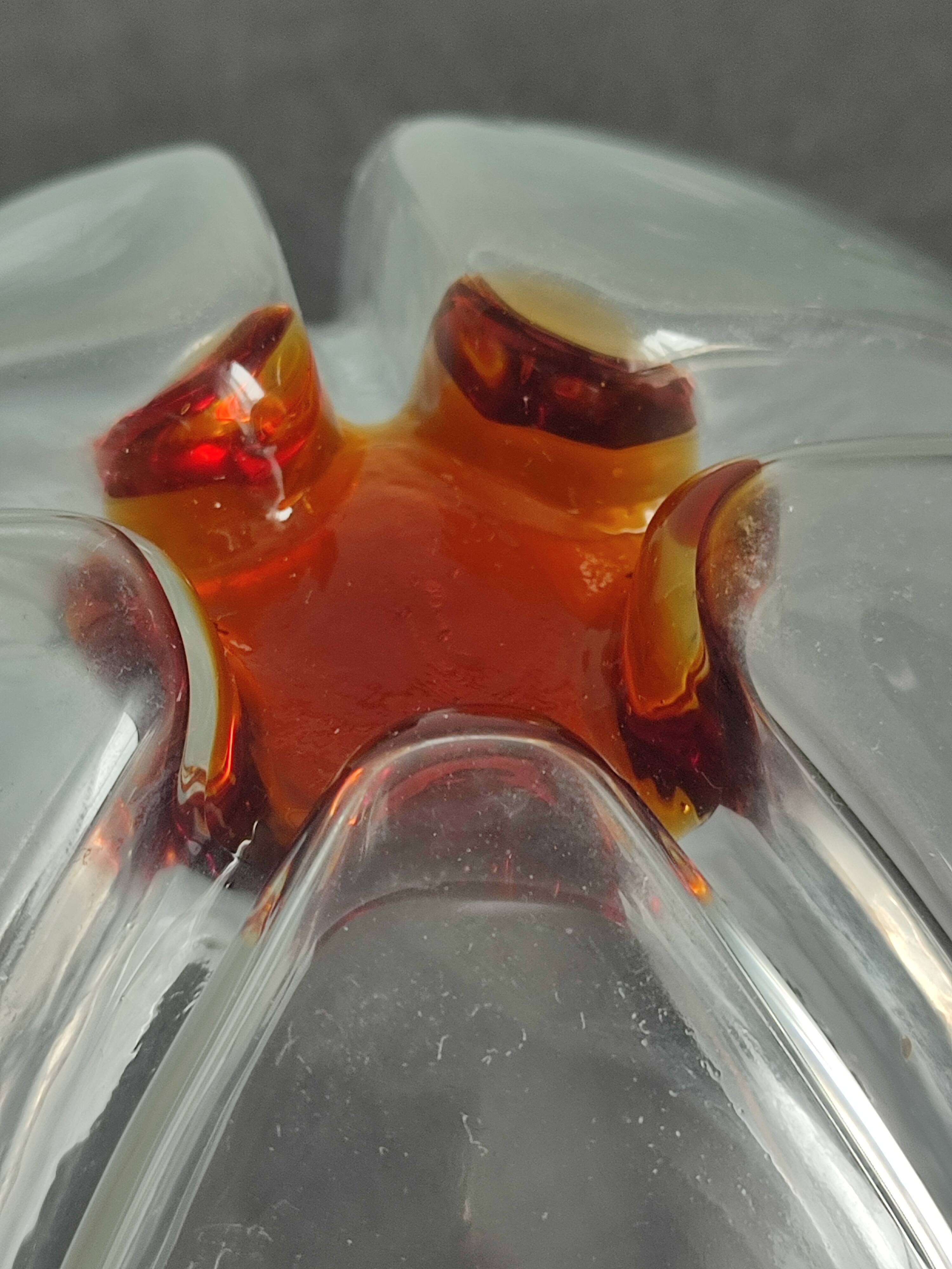 Large vintage Murano glass table lamp