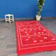 Moroccan berber carpet made ethnic red hand 132x240 cm