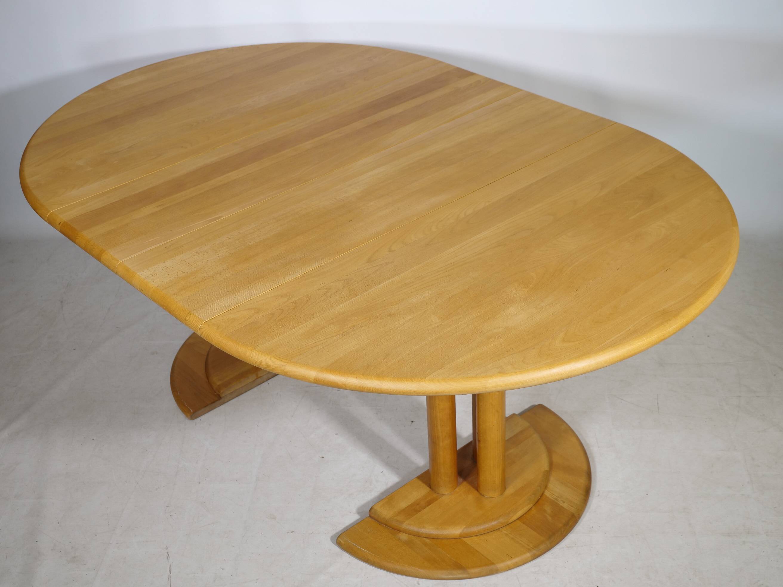 Mid Century Extendable Solid Alder Dining Table by Rainer Daumiller, 1970s