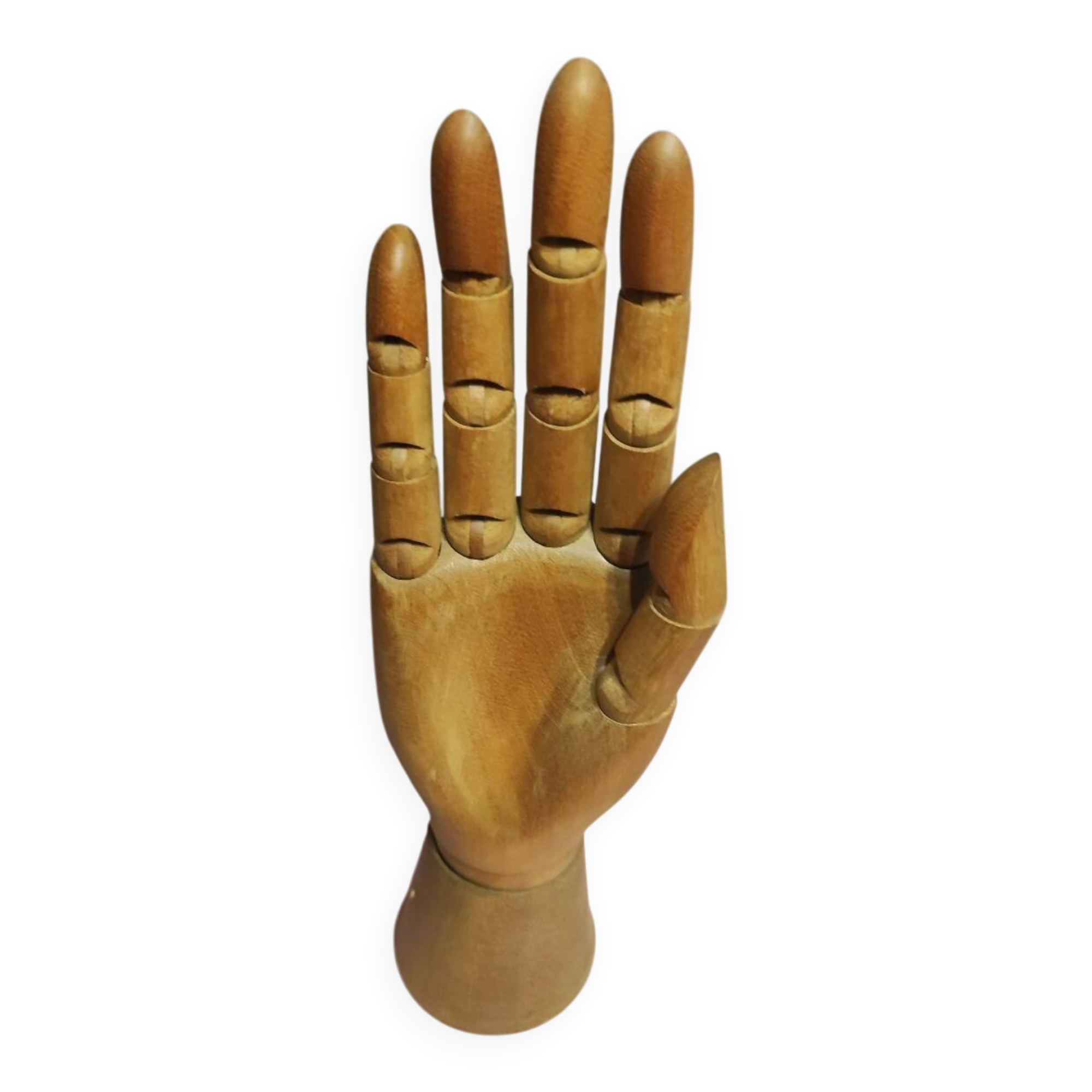 Articulated wooden hand