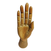 Articulated wooden hand