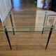 Vintage Oval Glass and Metal Coffee Table