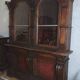Empire-style solid pine workshop library from the 19th century.