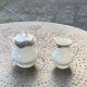 Sugar bowl and milk jug, PP Limoges France, white porcelain art deco