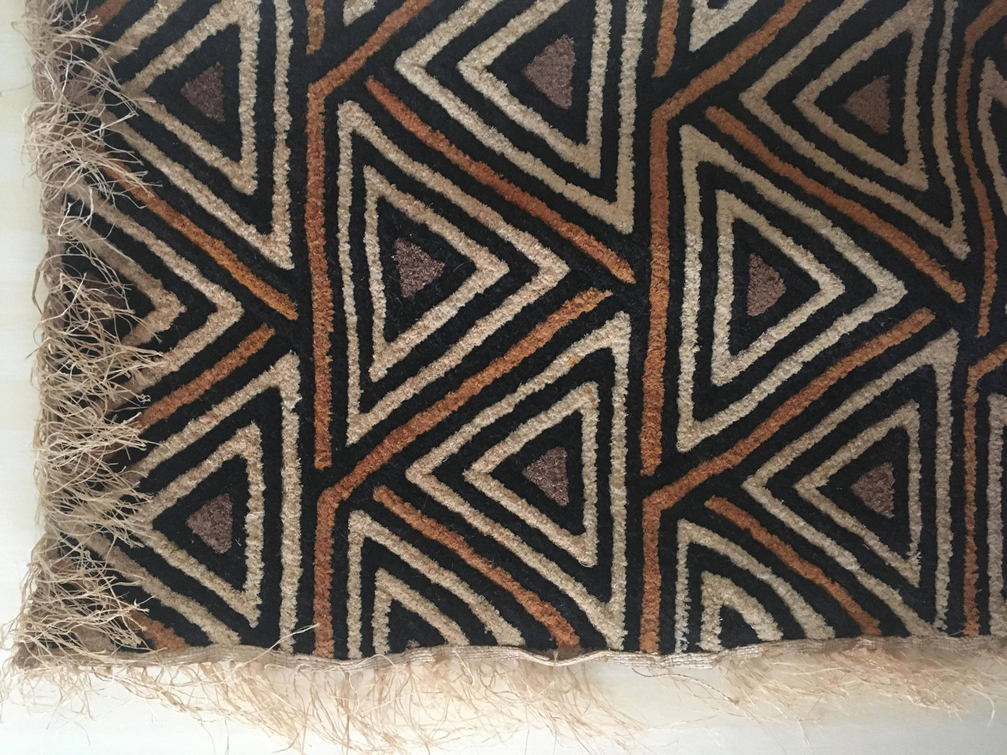 Hand Crafted Kuba Cloth Wall Hanging from D.R. Congo, 1960's
