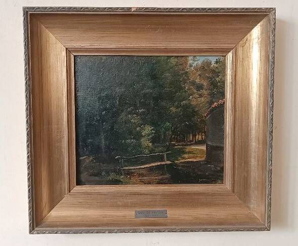 Oil painting on panel, Giuseppe Hainmann (Milan 1828-Alexandria, Egypt 1883)