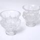 Pair of Lalique vases - dampierre model - satin molded crystal - period: 20th century
