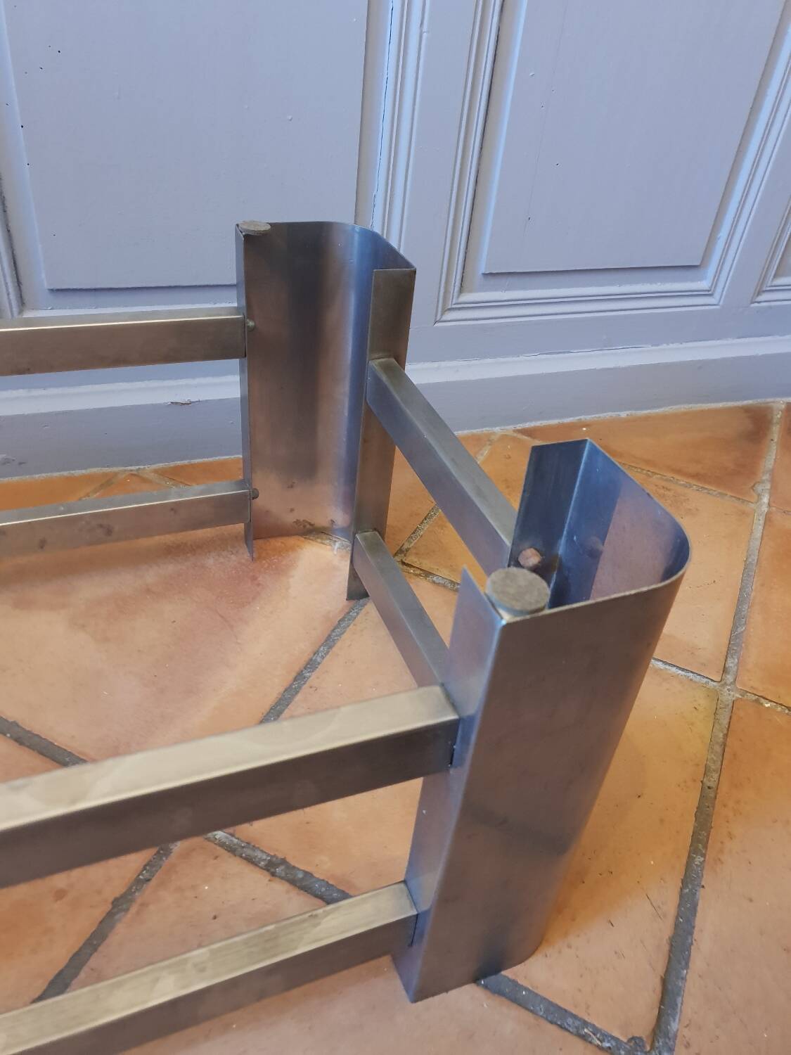 Stainless steel coffee table 1970