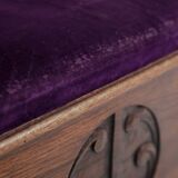 Arts crafts oak bench with storage