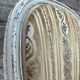 Fauteuil français de style Louis XVI avec revêtement