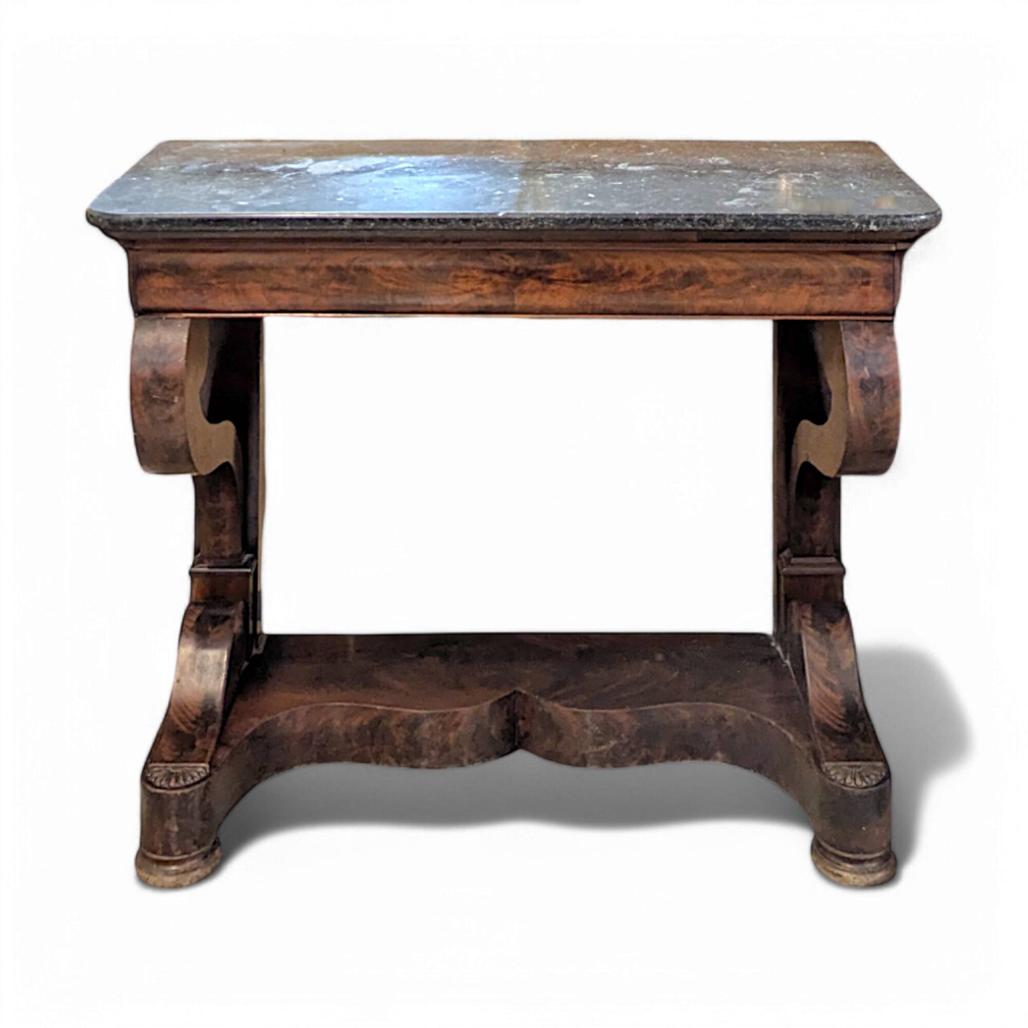 Restoration period mahogany console