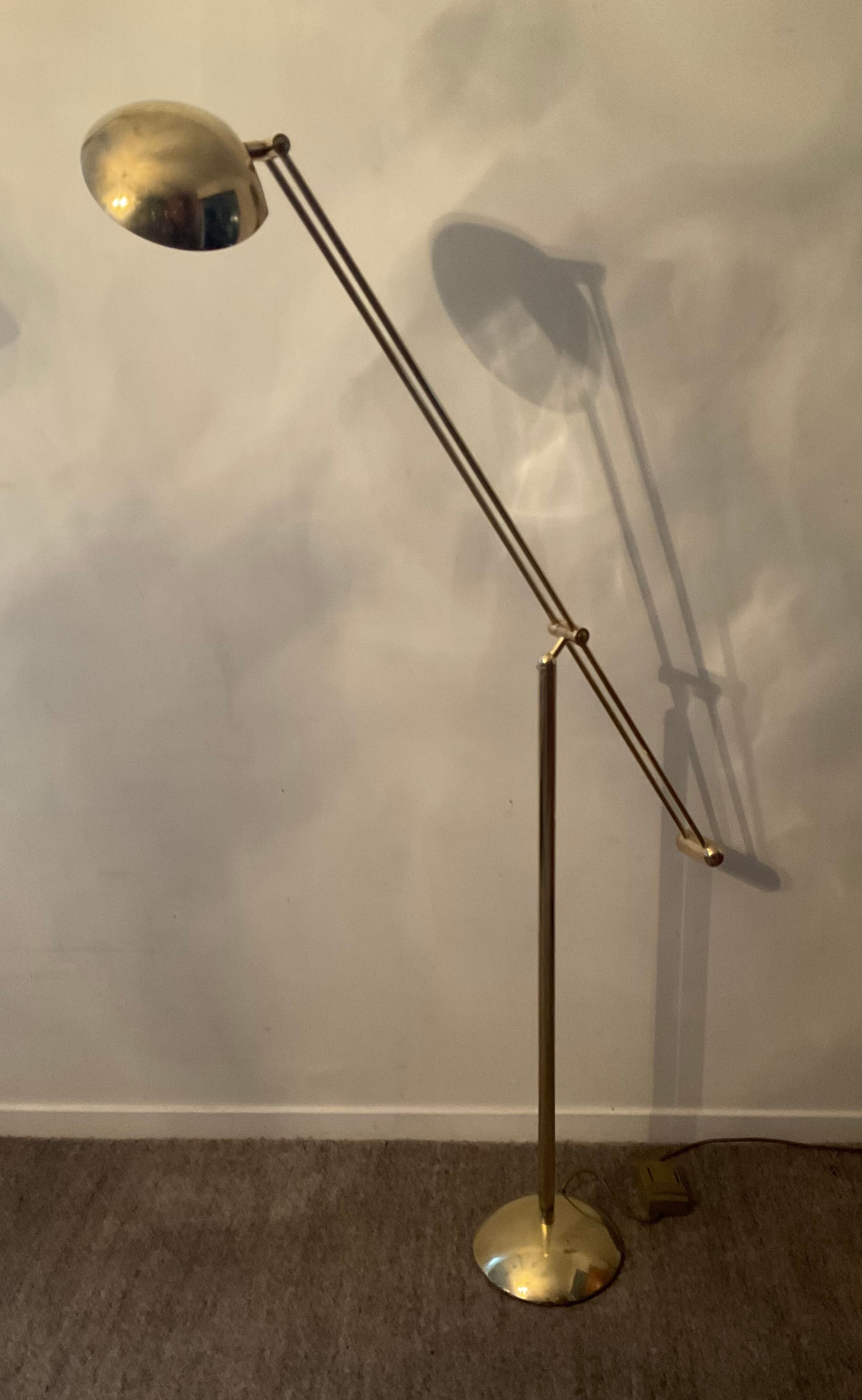 Brass reading lamp 70s