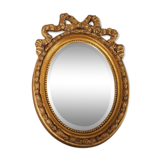 Old mirror with pediment 40x56cm