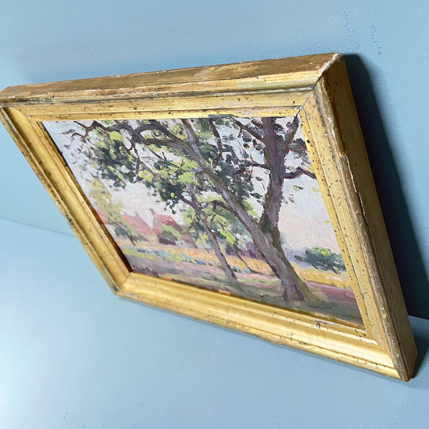 Tableau 1927 "The Hamlet" signed Paul Rue