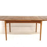 Teak “portfolio” dining room table, Sweden, 1960s
