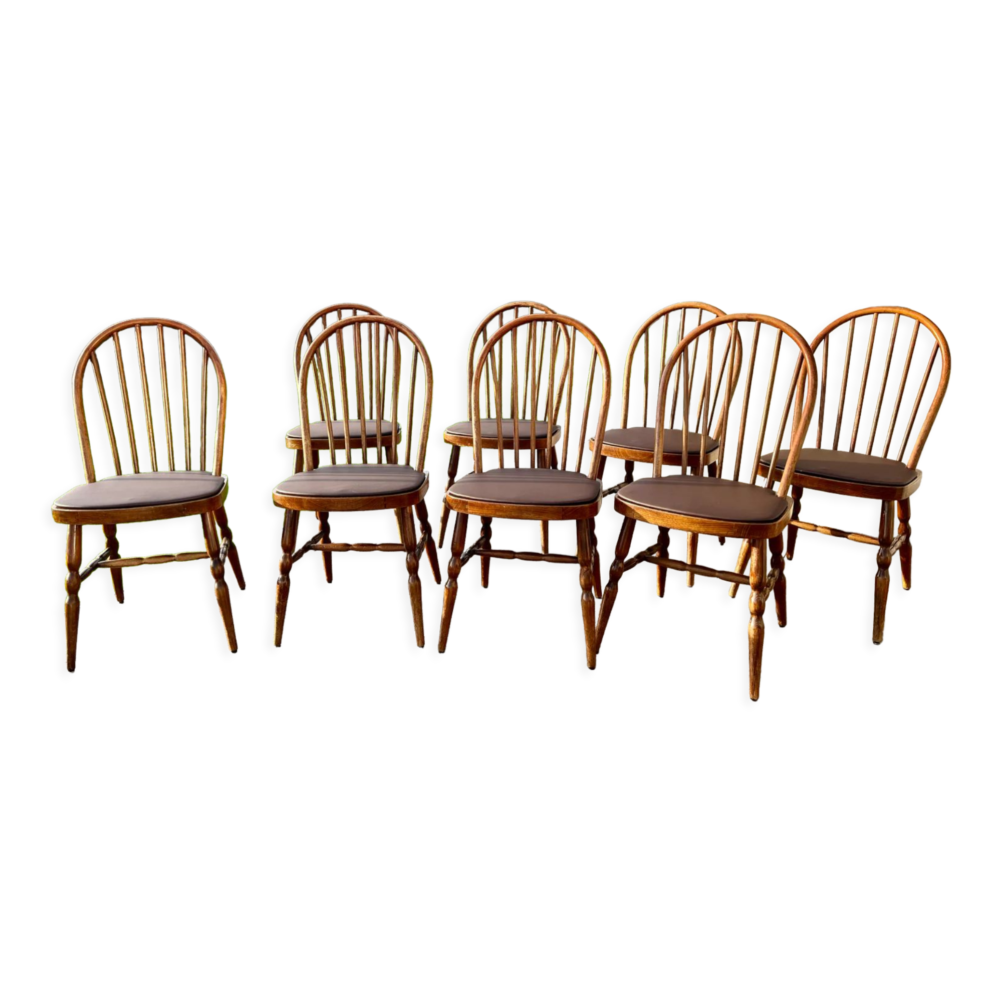 Ensemble de 8 chaises bistrot Baumann