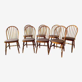 Ensemble de 8 chaises bistrot Baumann