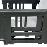 Important Pair Of Black Lacquered Rocking Armchairs Circa 1920 - 30