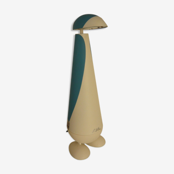 Lampe pingouin bleue et blanche