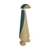 Blue and white penguin lamp