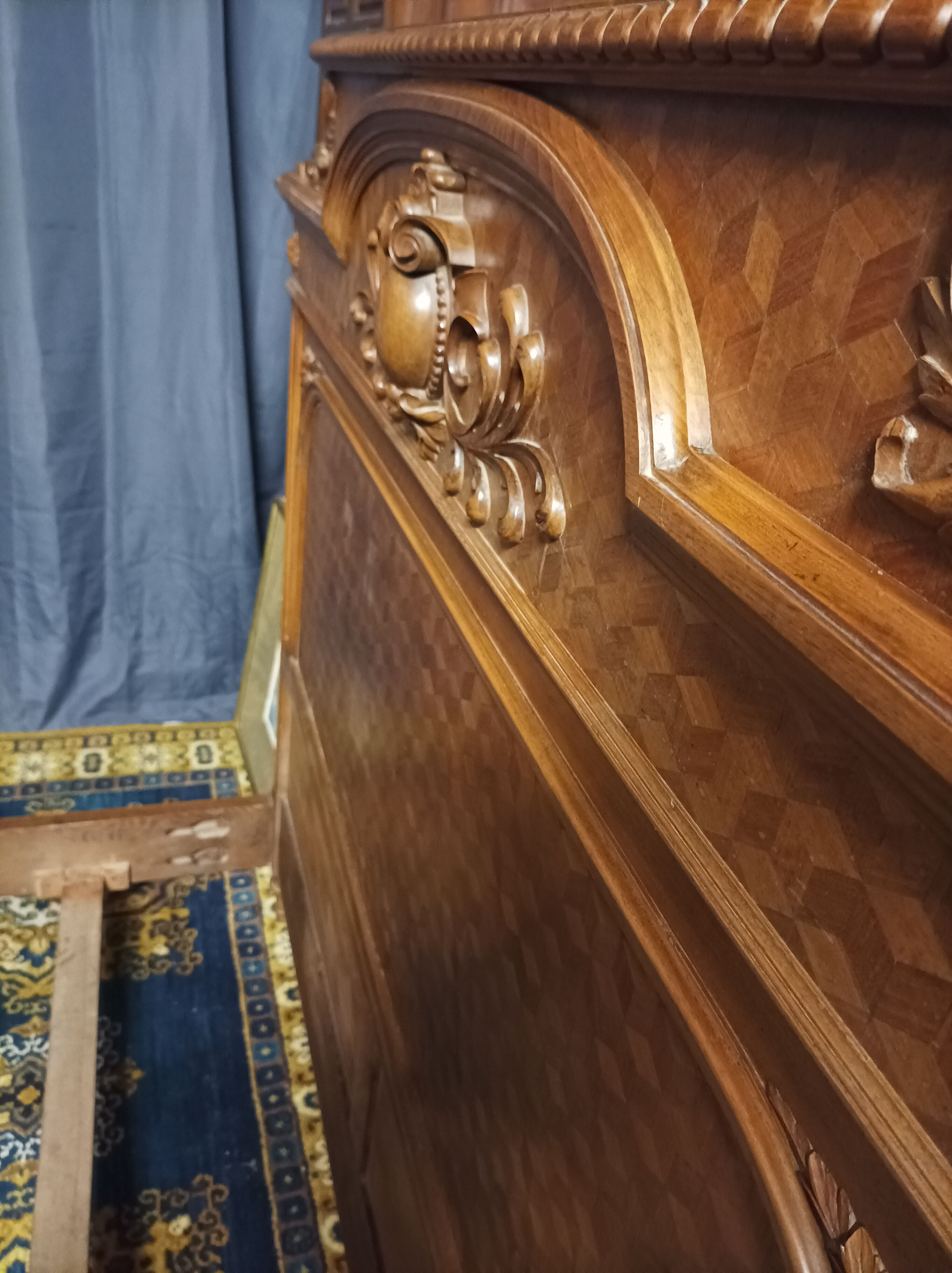 Louis XVI walnut bed