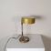 Chrome and ruby brass table lamp in the style of Oscar Torlasco, 1960s.