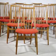 Mid-Century Dining Chairs in Walnut, Set of 10, 1960s