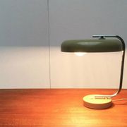 Minimalist German table lamp from the mid-century space age by Hustadt Leuchten, 1960s.