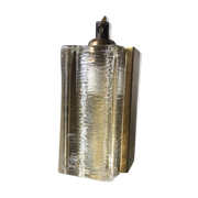 Scandinavian Midcentury wall light in Crystal and Brass
