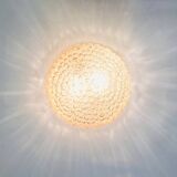 Plafonnier en verre ambré à bulles du milieu du siècle par H. Tynell pour Limburg, années 1960