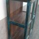 Blue wooden showcase