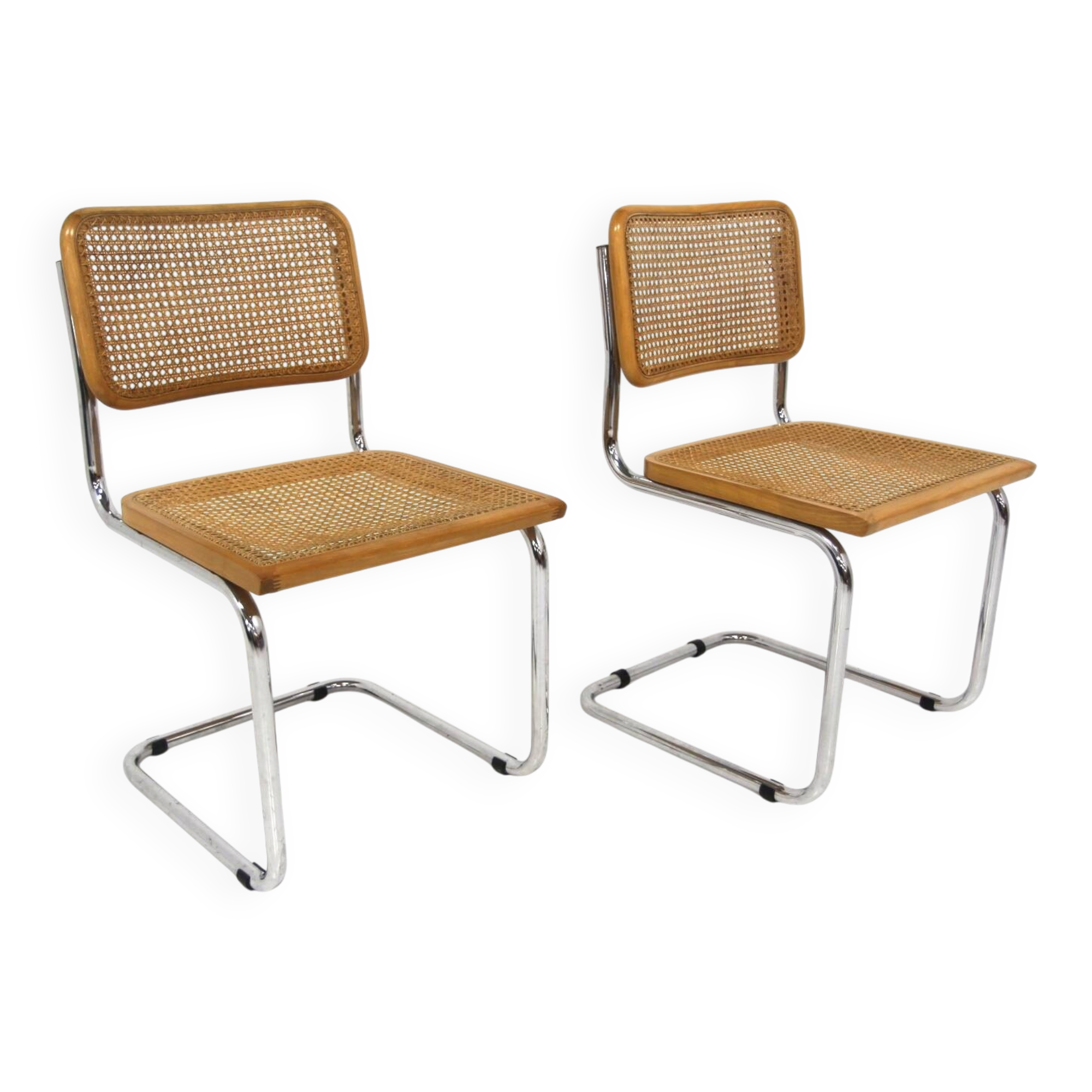 Set de 2 chaises "B32", Marcel Breuer, Italie, 1990