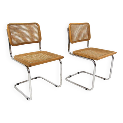 Set de 2 chaises ''B32'', Marcel Breuer, Italie, 1990