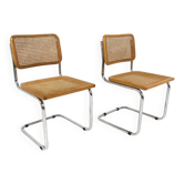 Set of 2 "B32" chairs, Marcel Breuer, Italy, 1990