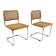 Set de 2 chaises "B32", Marcel Breuer, Italie, 1990