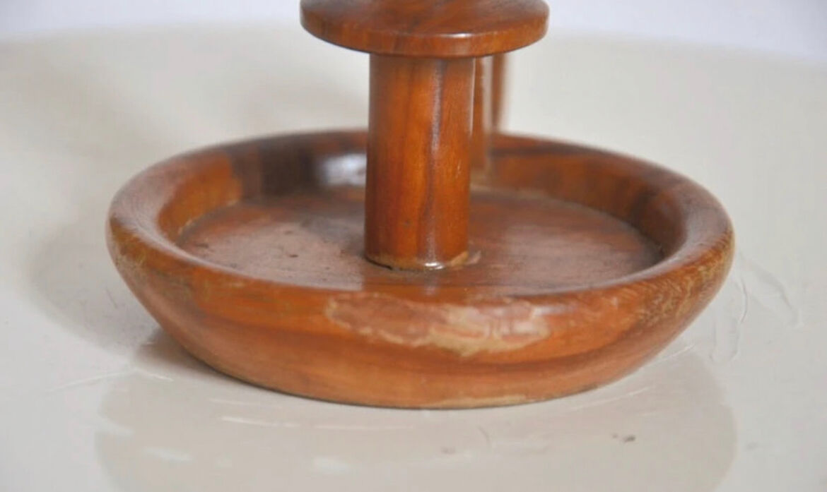 Wooden candle holder