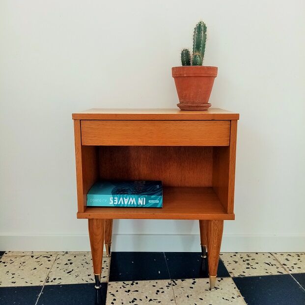 60s night bedside table