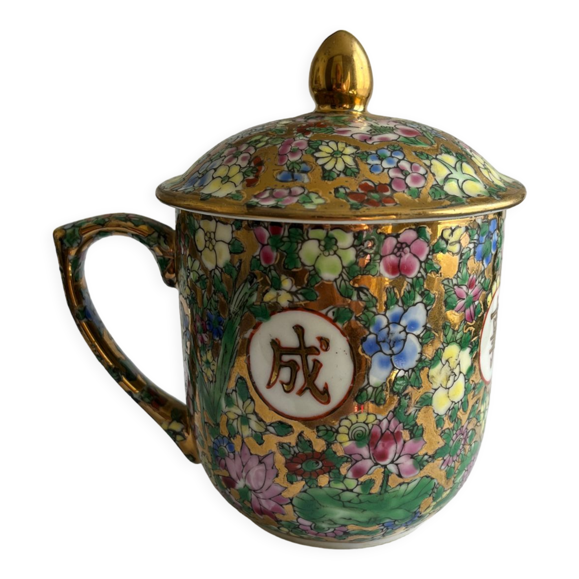 Porcelain covered cup