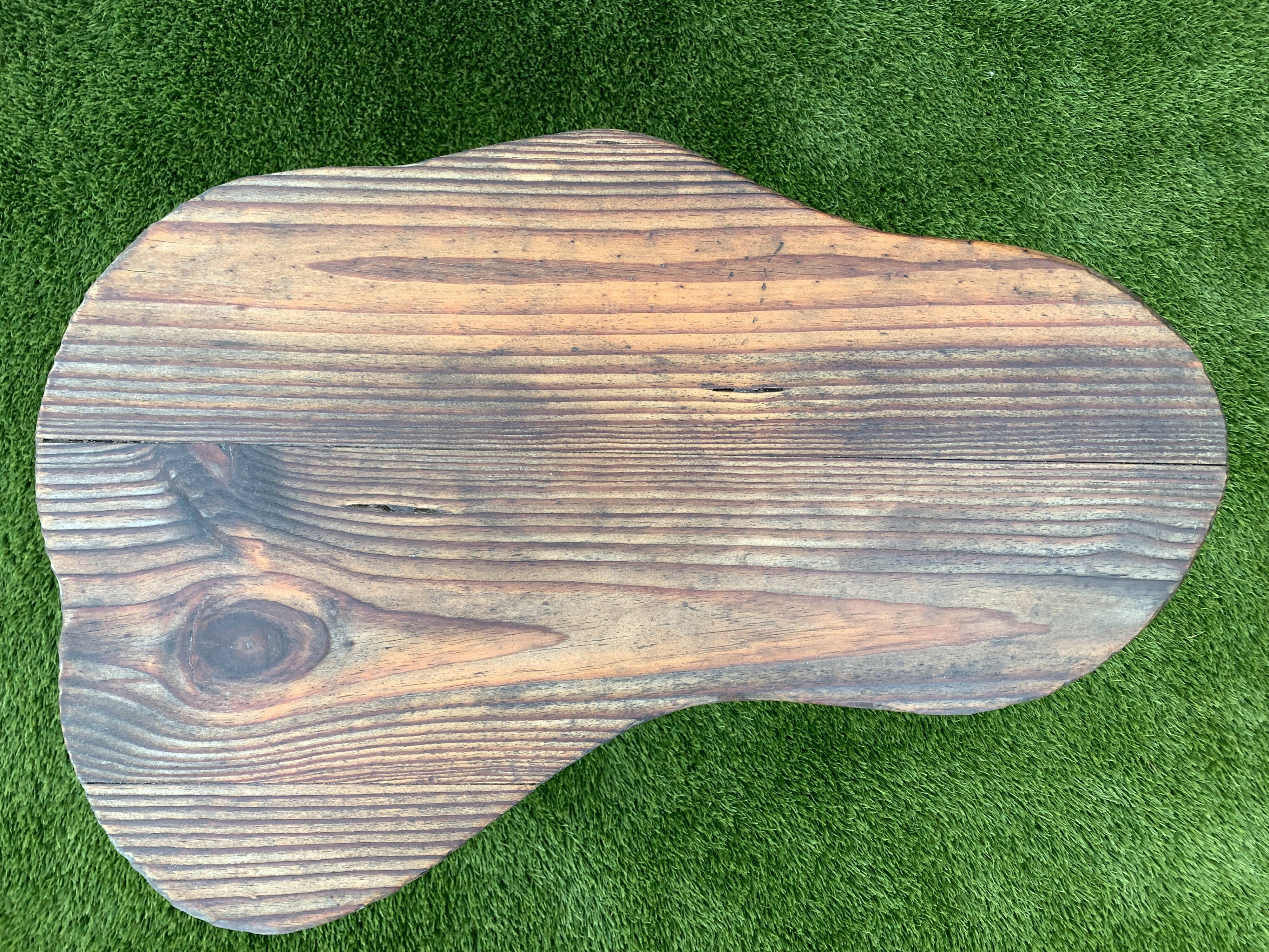 Antique farmhouse coffee table, wooden tripod