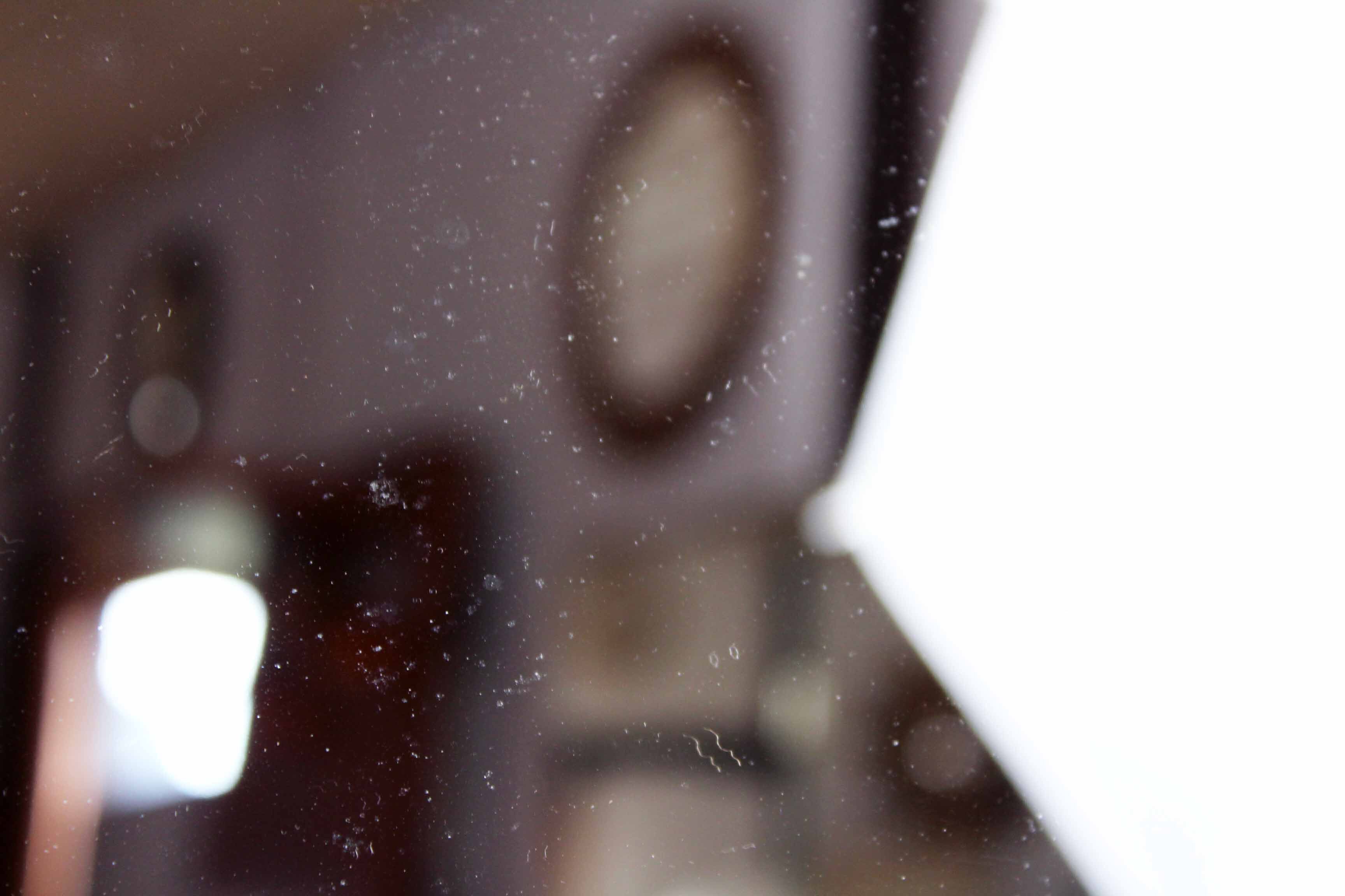 Round Scandinavian teak mirror - 58cm