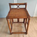 Vintage rattan bedside table
