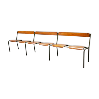 Mullca Grand Industrial Bench, France, 1950s